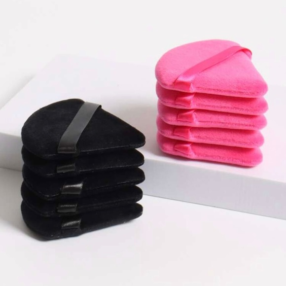 10pcs Triangle Shaped Velvet Loose Powder Puff - Picture 3 of 3